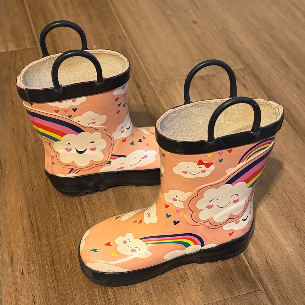 Cheerful Cloud and Rainbow Kids' Boots